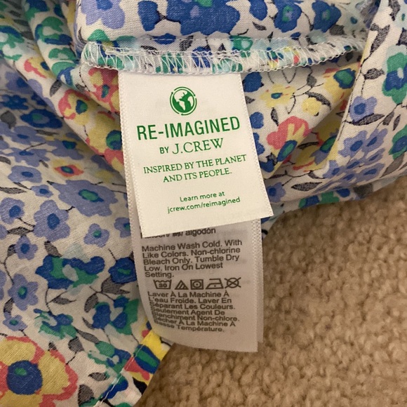 NWOT J CREW FACTORY FLORAL RUFFLE BLOUSE - Picture 6 of 6